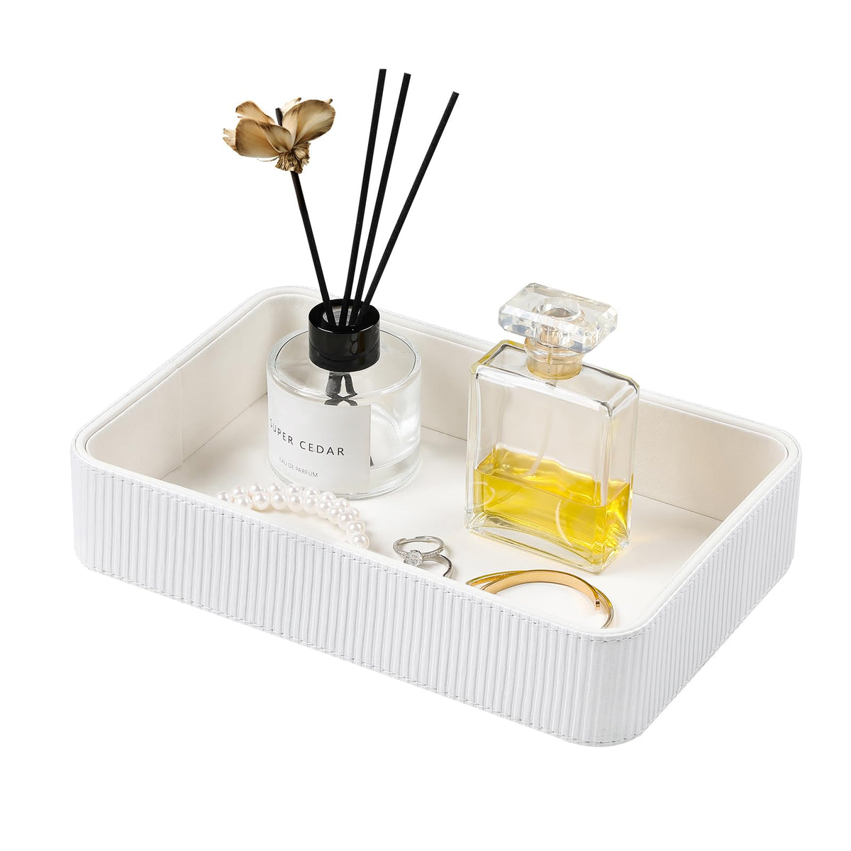 Valet Tray Organizer Bedside Nightstand Organizer Desk CatchallTray