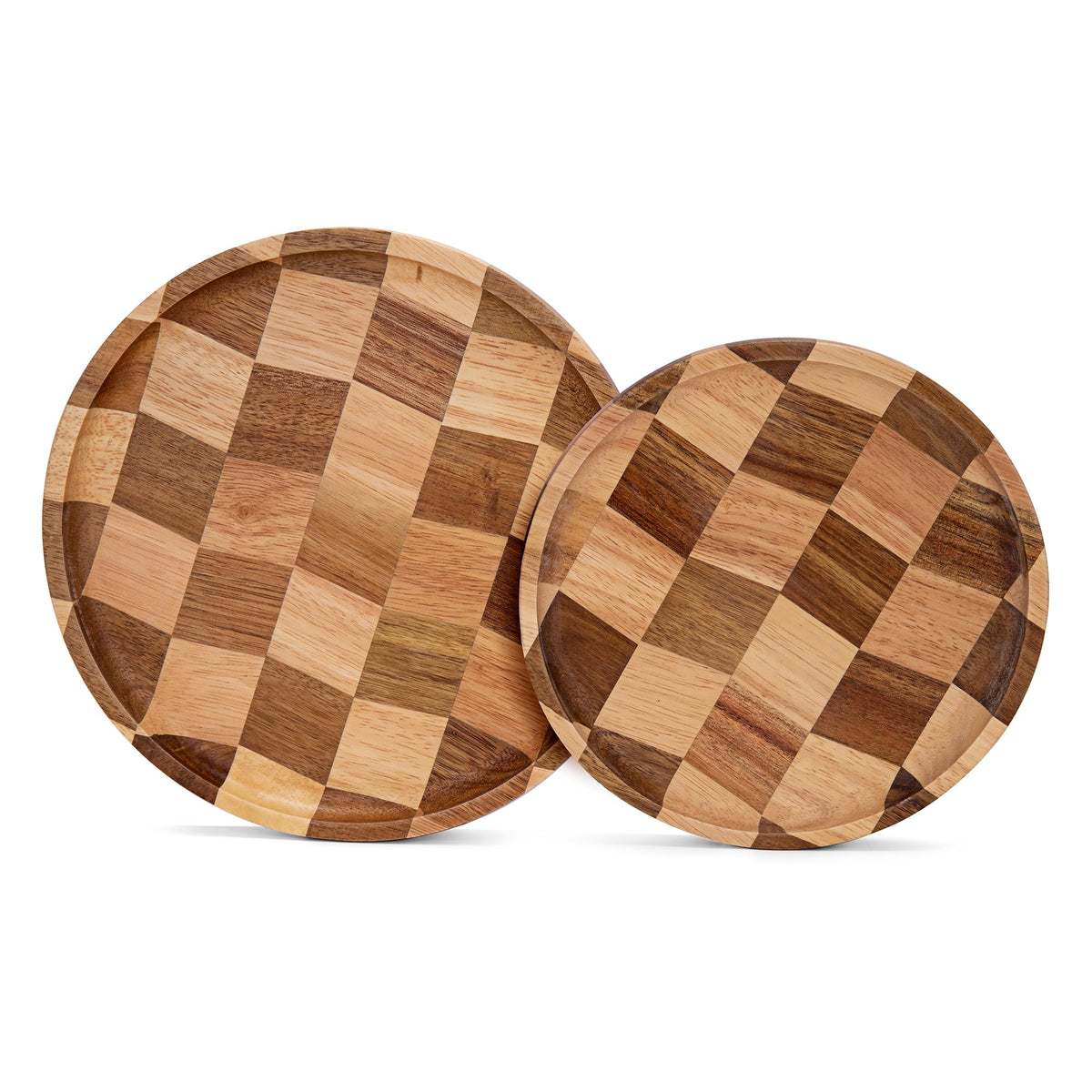 Small Acacia Wood Serving Tray, Wooden Decorative Tray for Coffee Table, Kitchen, Bathroom Counter - Rectangular Wood Platter for Candles, Perfume, Snacks (11.4 x 4.1 x 0.6 in)