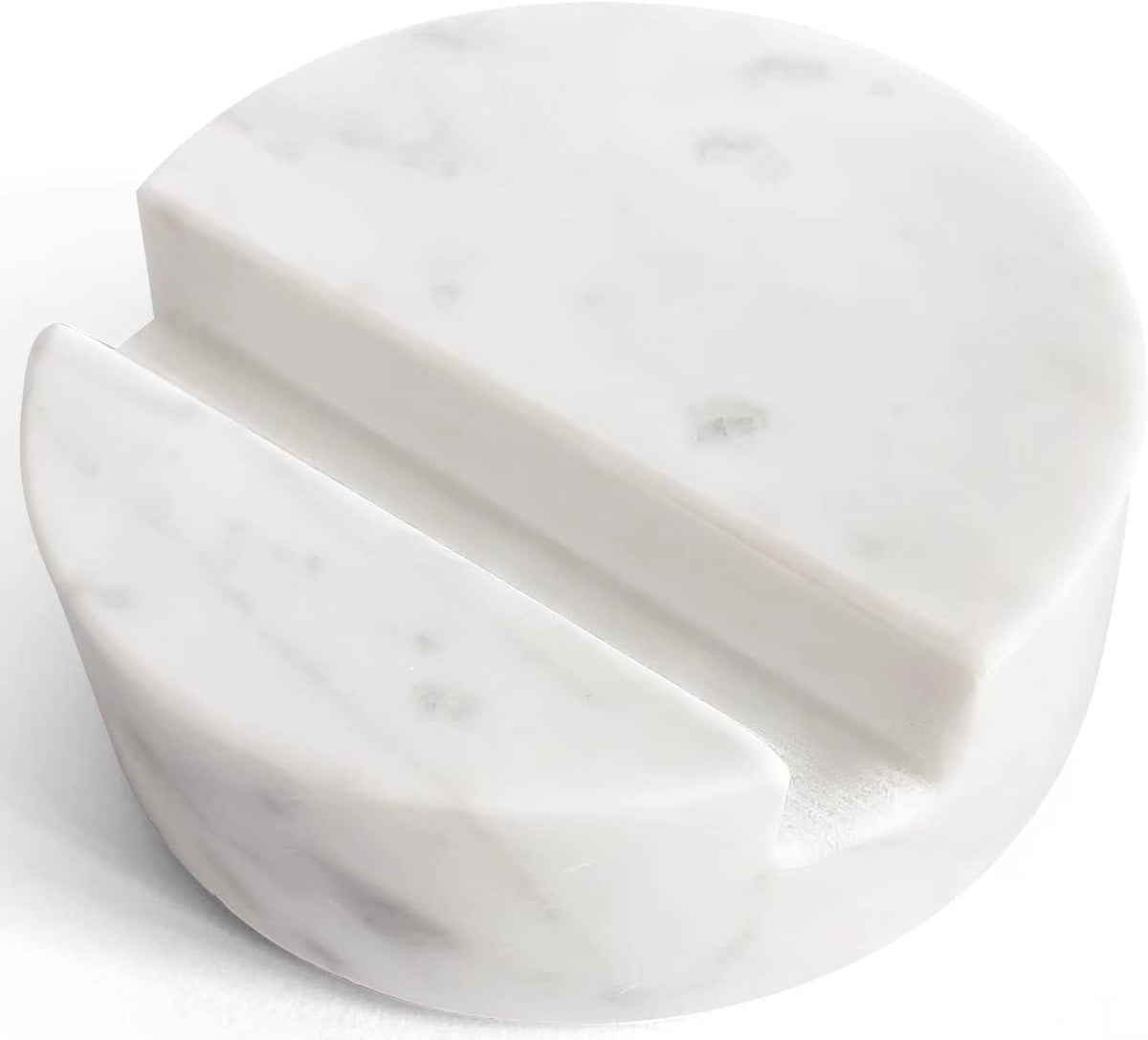 fashciaga Luxurious Marble Cell Phone Stand Holder for Cellphone Tablet On Desk, Countertop, Table, Nightstand. Heavy Real Stone Mobile Phone Stands (Solid)