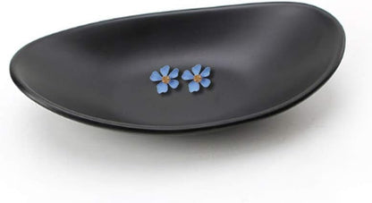 Binoster Black ring jewellery tray organiser tray, dresser decor key flat jewellery bowl decorative oval dish