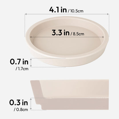 Carrotez Thick Silicone Coasters for Drinks, Set of 2 - Ivory