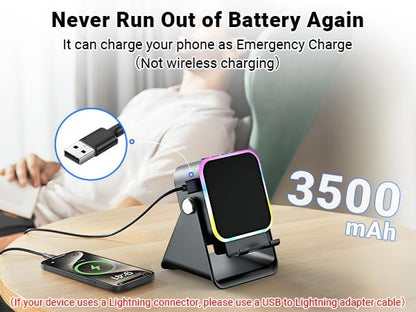 Induction Speaker with Phone Stand 5 in 1 Wireless Bluetooth Audio Black