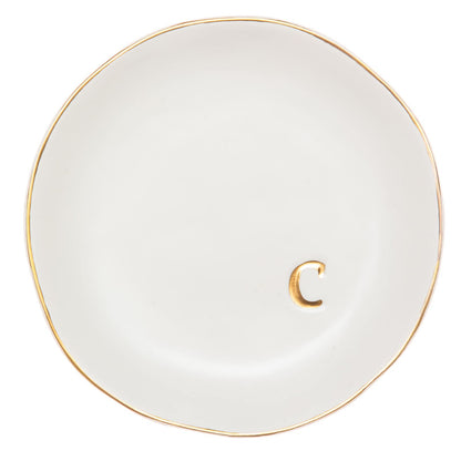 COLLECTIVE HOME Ceramic Jewelry Tray, Trinket Dish, Gifts for Women (A)