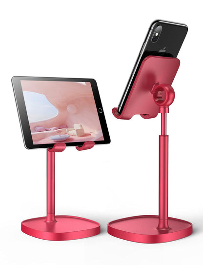 LISEN Cell Phone Stand iPhone Holder for Desk, Pink Gifts for Women Girls