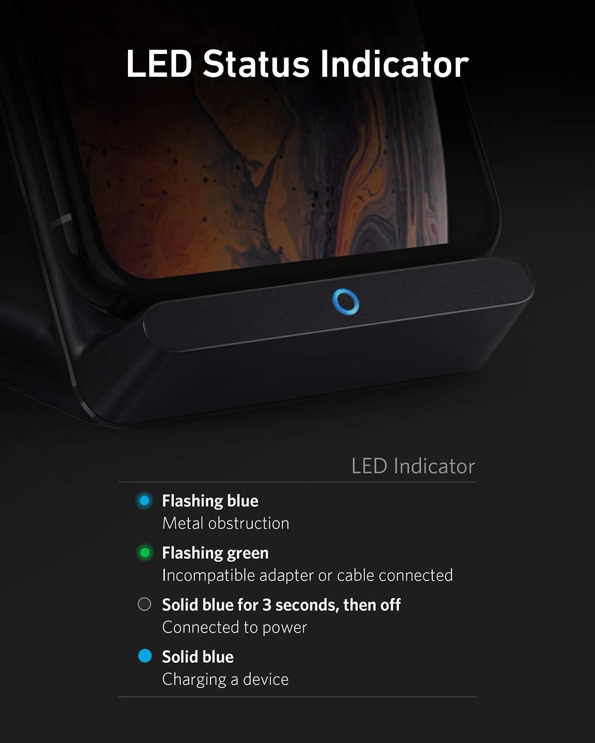Anker 313 Qi-Certified 10W Max Wireless Charger Stand