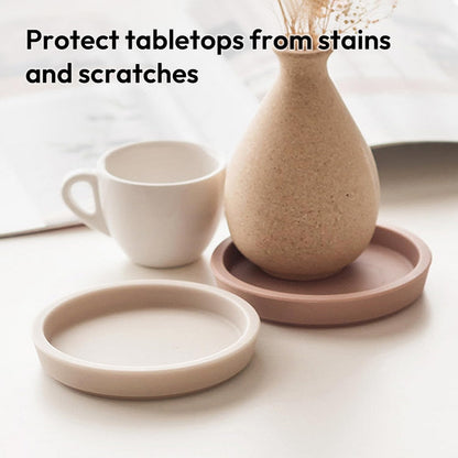 Carrotez Thick Silicone Coasters for Drinks, Set of 2 - Ivory