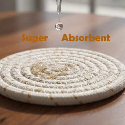8 Pack Absorbent Coasters Set for Drinks with Holder (Coffee)