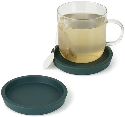 Carrotez Thick Silicone Coasters for Drinks, Set of 2 - Ivory