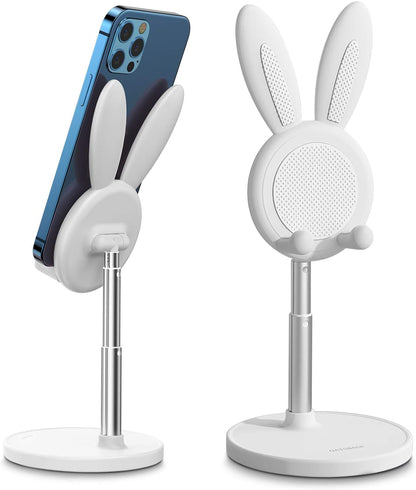OATSBASF Cute Bunny Phone Stand Adjustable Phone Holder for Phones