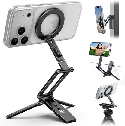 Lamicall for MagSafe Tripod Stand Dual-Side Magnetic with 1/4", Arca, Hook
