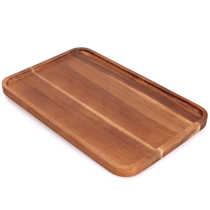 Acacia Wood Plates Small Decorative Tray Wooden Serving Platter for Food
