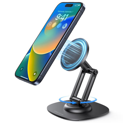 OMOTON MS04 [360° Rotating] Adjustable Magnetic Phone Stand for Desk, Black