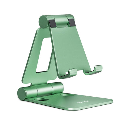 Nulaxy Full Aluminum Dual Folding Cell Phone Stand for Desk, Gold