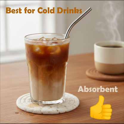 8 Pack Absorbent Coasters Set for Drinks with Holder (Coffee)