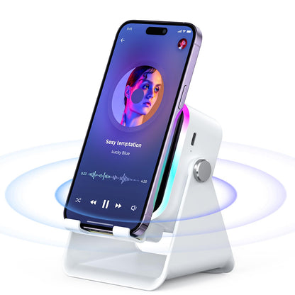 Induction Speaker with Phone Stand 5 in 1 Wireless Bluetooth Audio Black