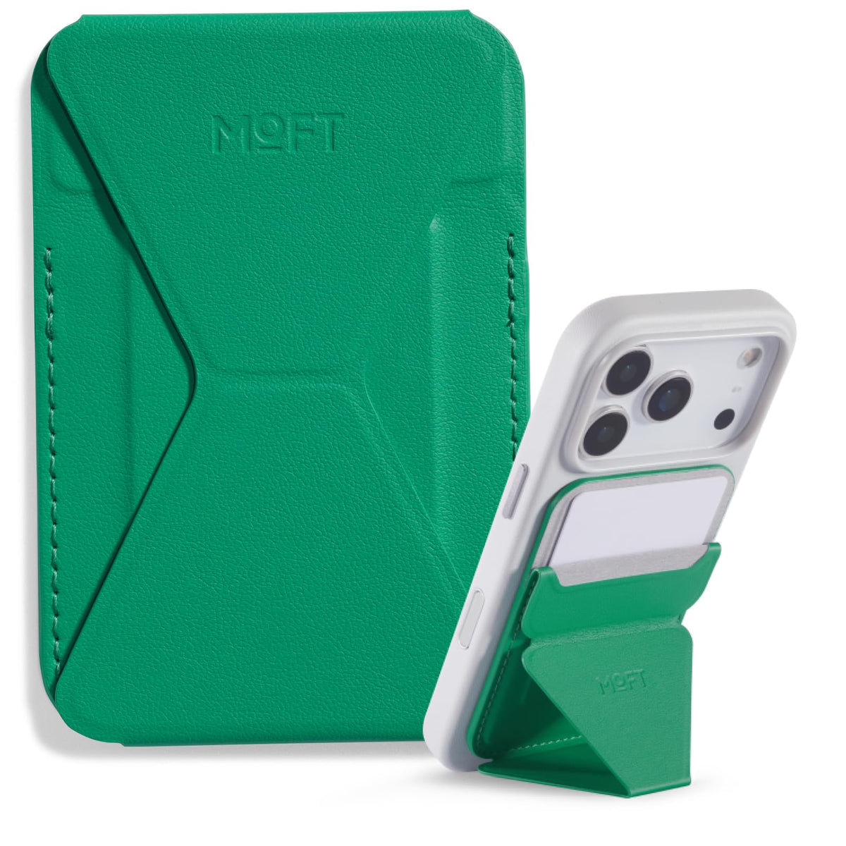 MOFT Magnetic Wallet Stand Compatible with iPhone 18/17/16/15/14/13 Series, Angle Adjustment Magsafe Compatible MOVAS Phone Stand