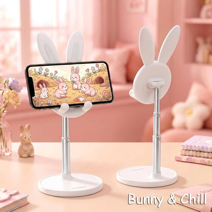 OATSBASF Cute Bunny Phone Stand Adjustable Phone Holder for Phones