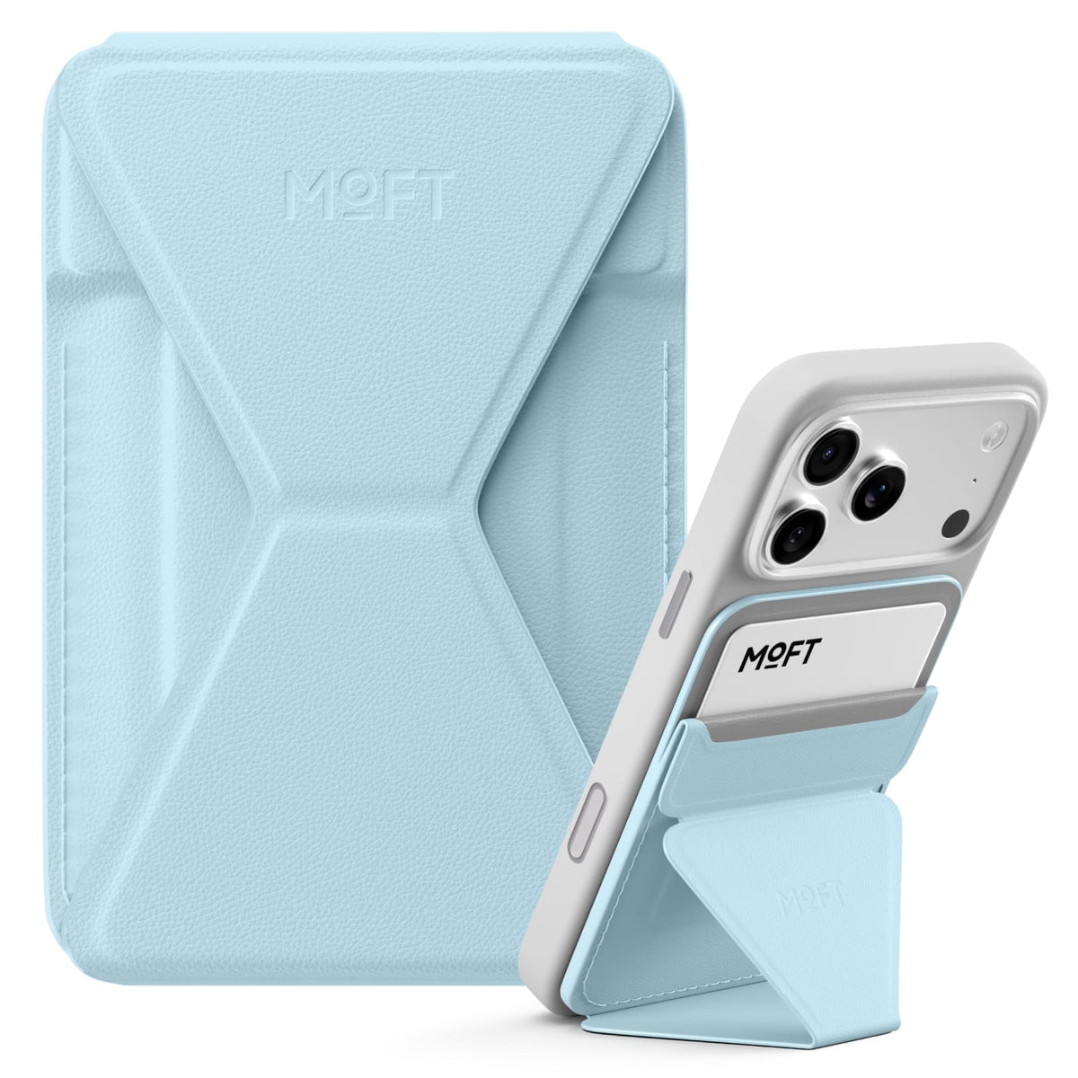 MOFT Magnetic Wallet Stand Compatible with iPhone 18/17/16/15/14/13 Series, Angle Adjustment Magsafe Compatible MOVAS Phone Stand