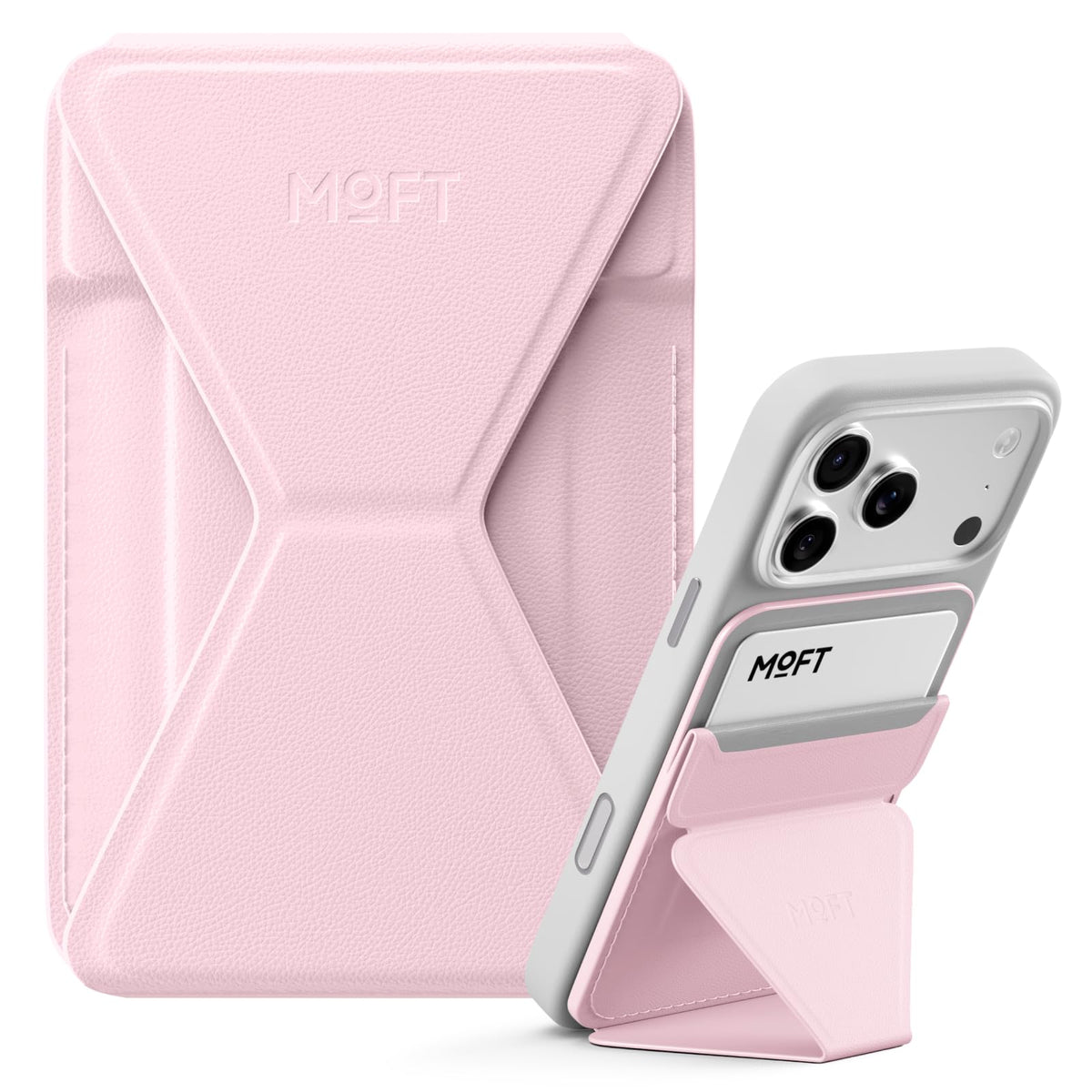 MOFT Magnetic Wallet Stand Compatible with iPhone 18/17/16/15/14/13 Series, Angle Adjustment Magsafe Compatible MOVAS Phone Stand