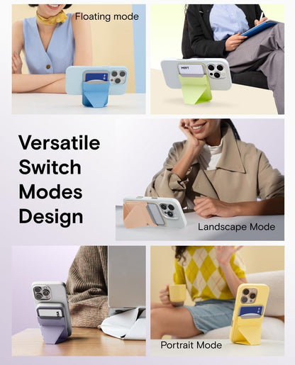 MOFT Magnetic Wallet Stand Compatible with iPhone 18/17/16/15/14/13 Series, Angle Adjustment Magsafe Compatible MOVAS Phone Stand