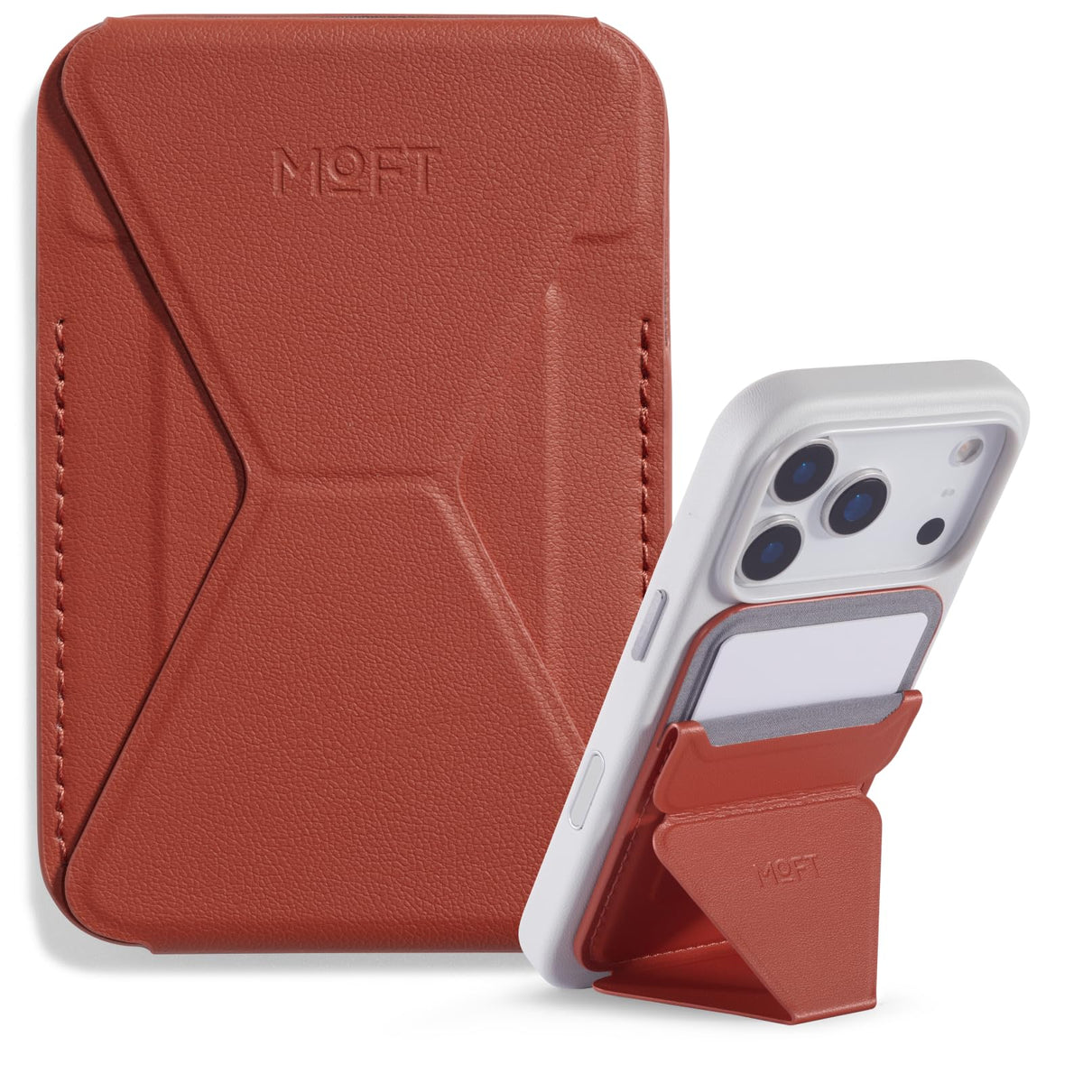 MOFT Magnetic Wallet Stand Compatible with iPhone 18/17/16/15/14/13 Series, Angle Adjustment Magsafe Compatible MOVAS Phone Stand