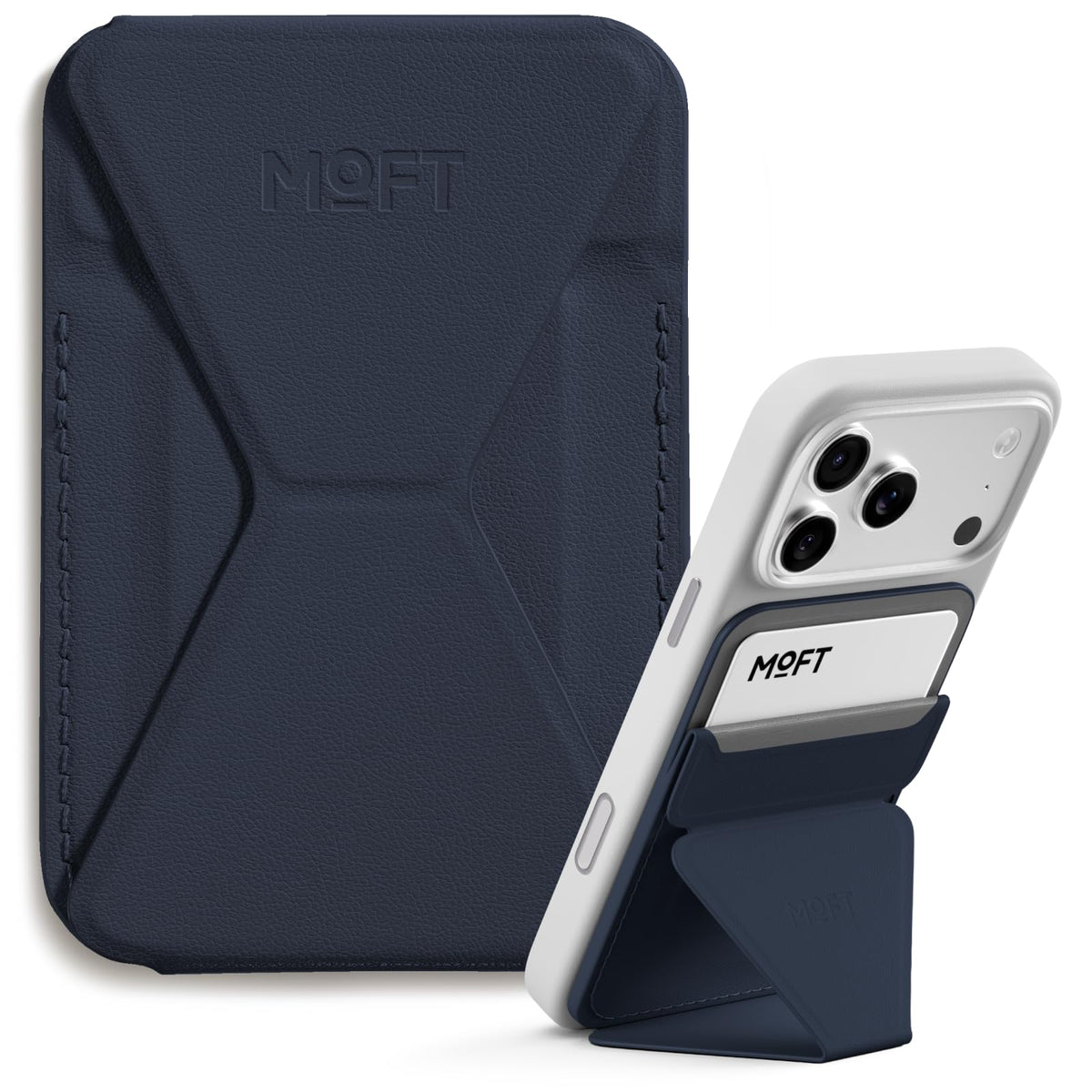 MOFT Magnetic Wallet Stand Compatible with iPhone 18/17/16/15/14/13 Series, Angle Adjustment Magsafe Compatible MOVAS Phone Stand