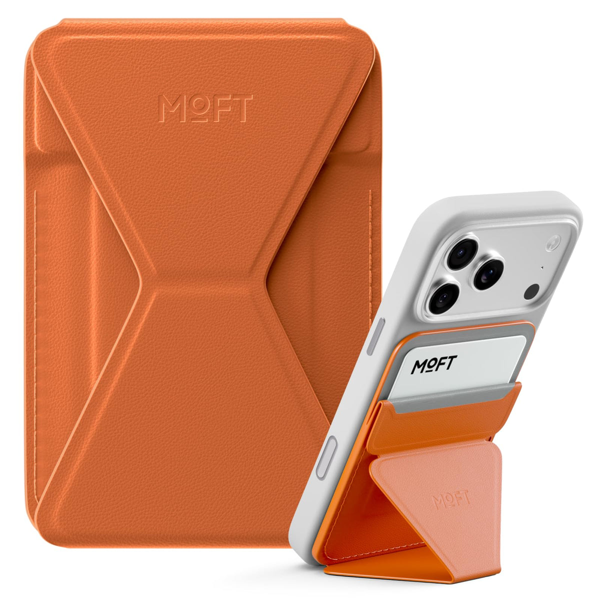 MOFT Magnetic Wallet Stand Compatible with iPhone 18/17/16/15/14/13 Series, Angle Adjustment Magsafe Compatible MOVAS Phone Stand
