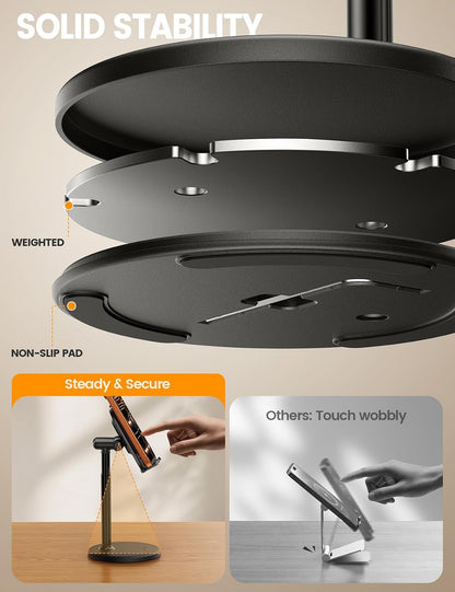 Lamicall Cell Phone Stand for Desk - [Height Angle] Adjustable Phone Holder