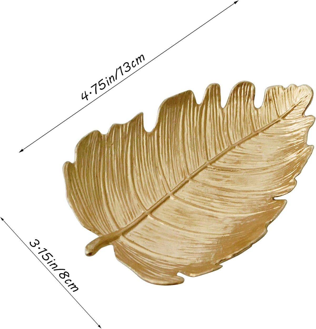 Small Leaf Shaped Trinket Dish, Decorative Gold Jewelry Dish Tray, Ring Hodler Dish Jewelry Organizer
