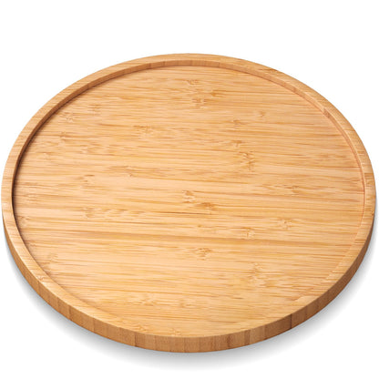 VERTORGAN Bamboo Serving Tray,8.7 Inch Trays,Home Decor(Black)