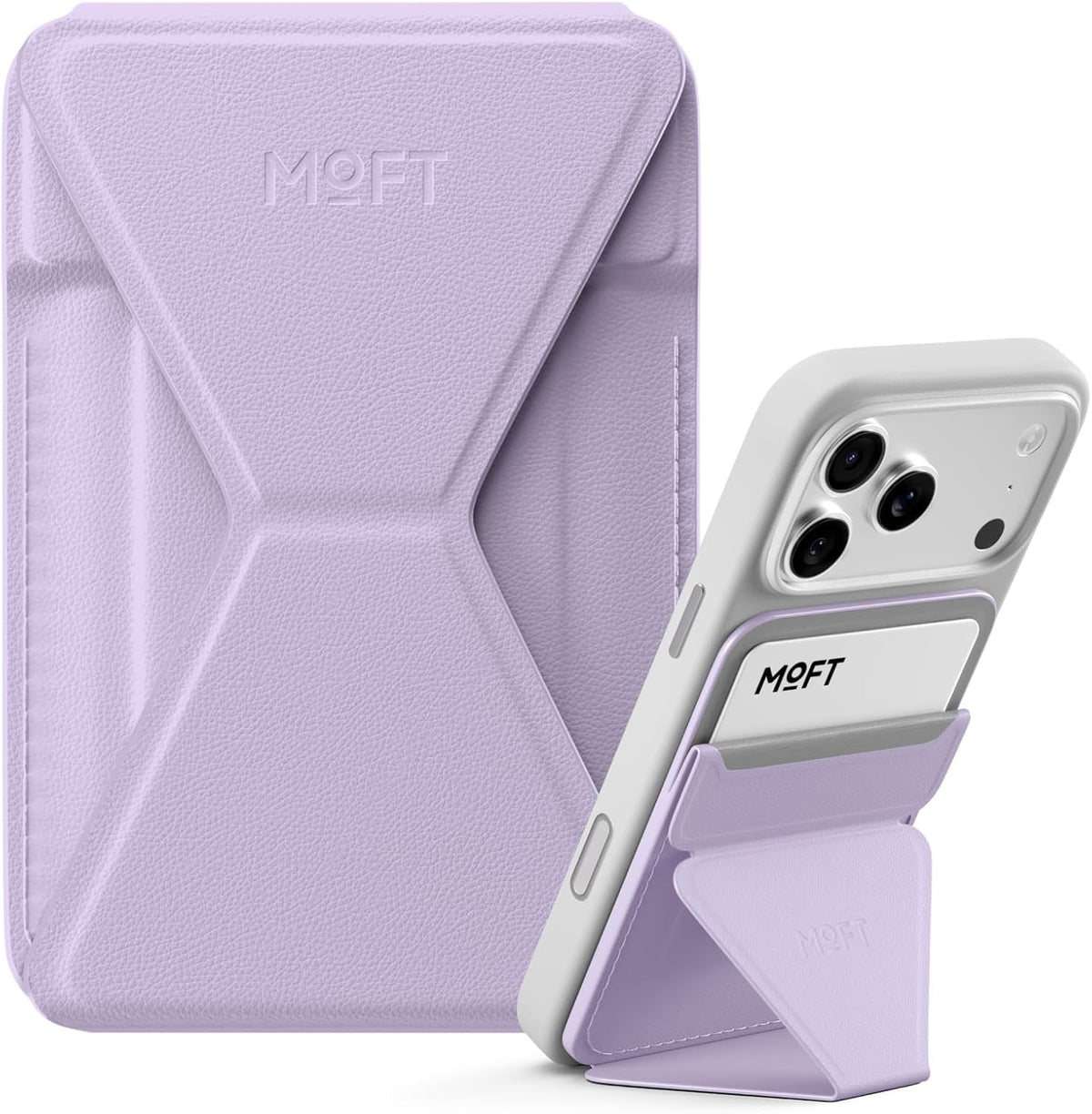 MOFT Magnetic Wallet Stand Compatible with iPhone 18/17/16/15/14/13 Series, Angle Adjustment Magsafe Compatible MOVAS Phone Stand