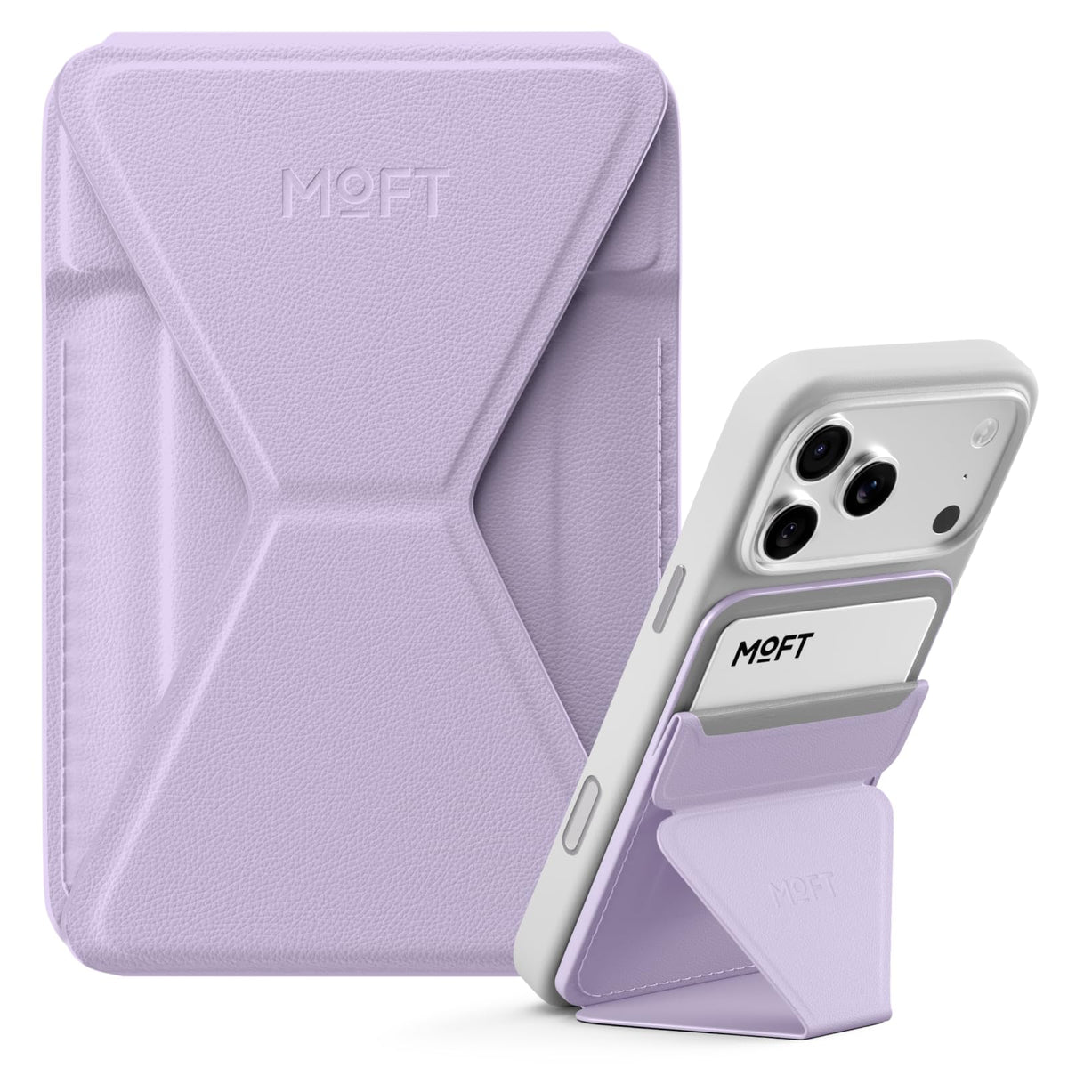 MOFT Magnetic Wallet Stand Compatible with iPhone 18/17/16/15/14/13 Series, Angle Adjustment Magsafe Compatible MOVAS Phone Stand