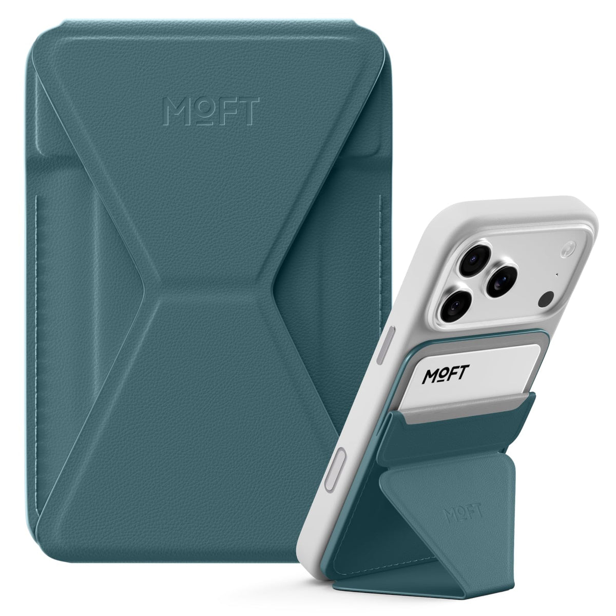 MOFT Magnetic Wallet Stand Compatible with iPhone 18/17/16/15/14/13 Series, Angle Adjustment Magsafe Compatible MOVAS Phone Stand