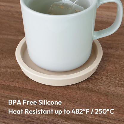 Carrotez Thick Silicone Coasters for Drinks, Set of 2 - Ivory