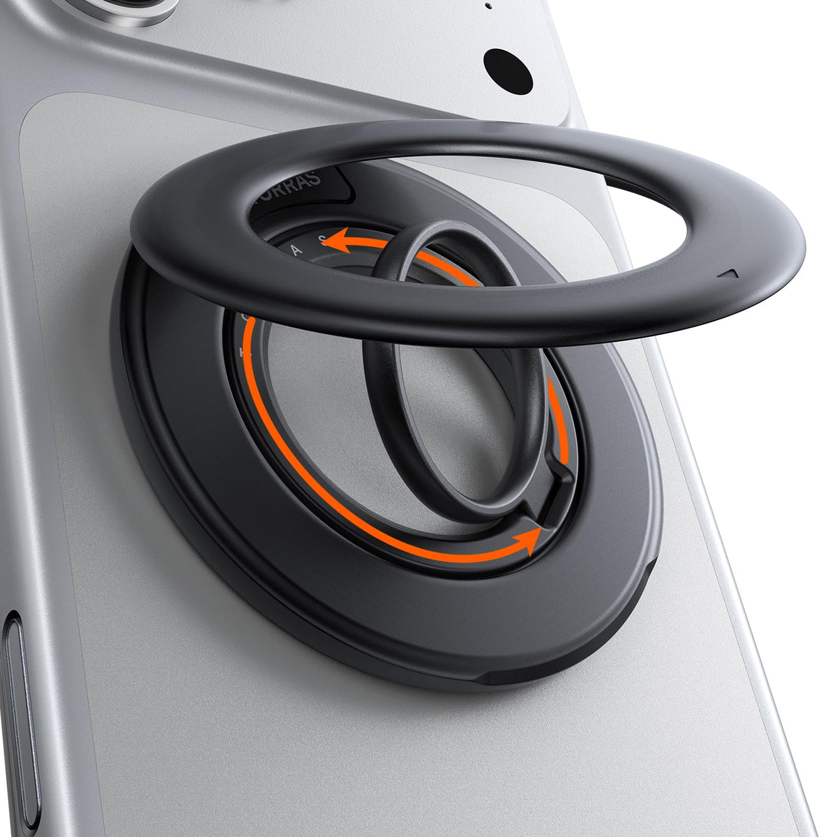 TORRAS 2025 Flagship 360 Magnetic Phone Grip Ring Holder Kickstand, Black