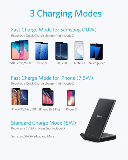 Anker 313 Qi-Certified 10W Max Wireless Charger Stand