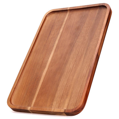 Acacia Wood Plates Small Decorative Tray Wooden Serving Platter for Food