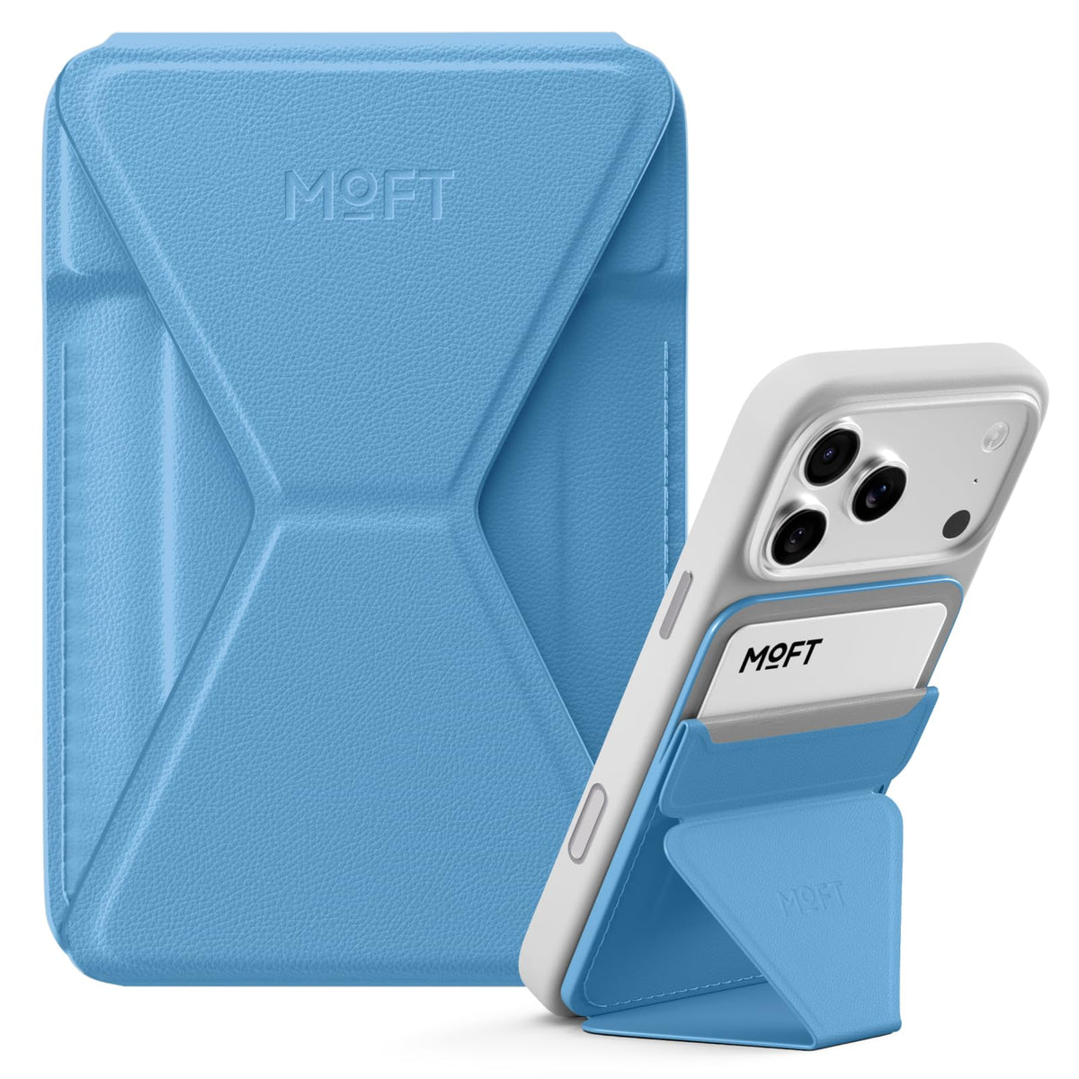 MOFT Magnetic Wallet Stand Compatible with iPhone 18/17/16/15/14/13 Series, Angle Adjustment Magsafe Compatible MOVAS Phone Stand