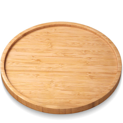 VERTORGAN Bamboo Serving Tray,8.7 Inch Trays,Home Decor(Black)