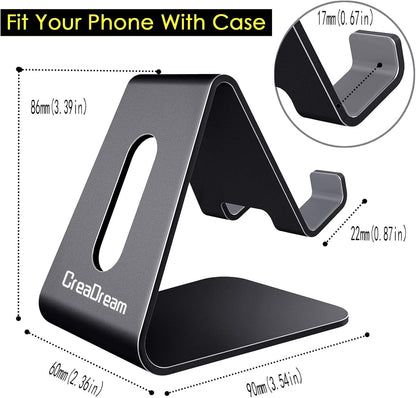 CreaDream Phone Stand Holder, Aluminum Phone Stand for Desk