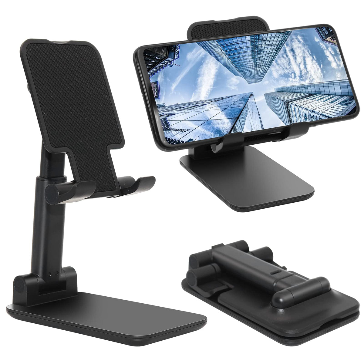 Cell Phone Stand for Desk, Angle & Height Adjustable Phone Holder, (White)