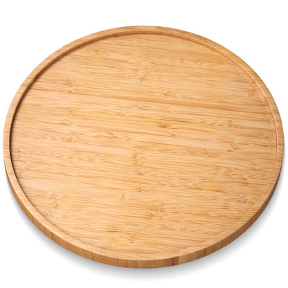 VERTORGAN Bamboo Serving Tray,8.7 Inch Trays,Home Decor(Black)