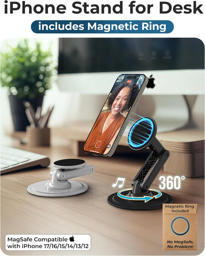 Cooper Mag360 Magnetic Phone Stand for Desk, MagSafe Stand for iPhone 17